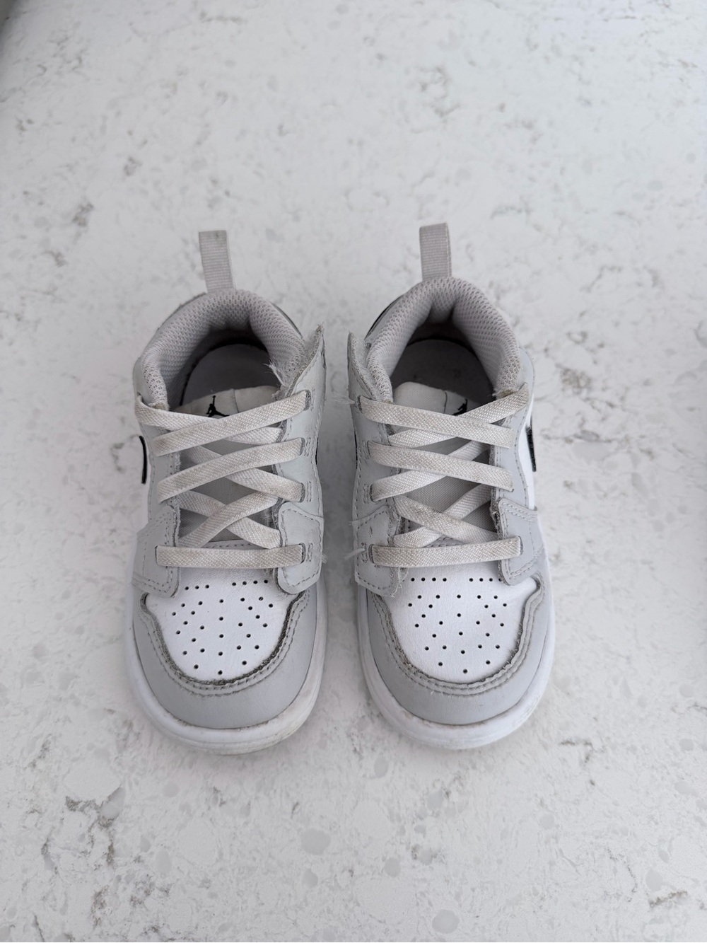 Nike Kids White and Light Gray Sneakers